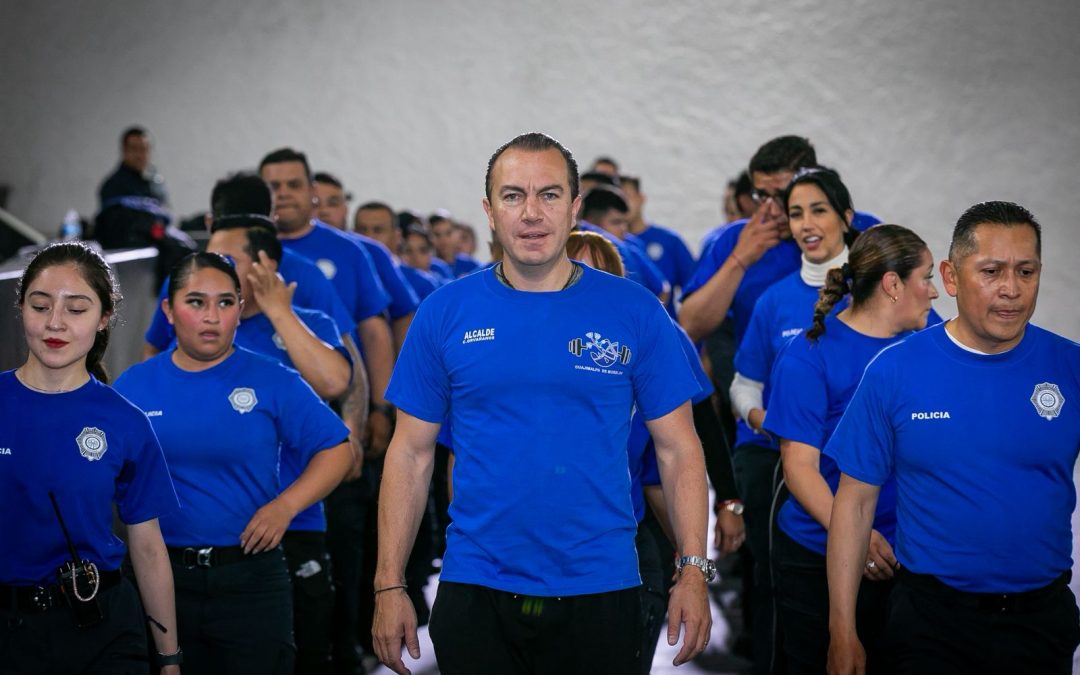 Impulsa Carlos Orvañanos programa de ejercicio y nutrición entre policías de Cuajimalpa
